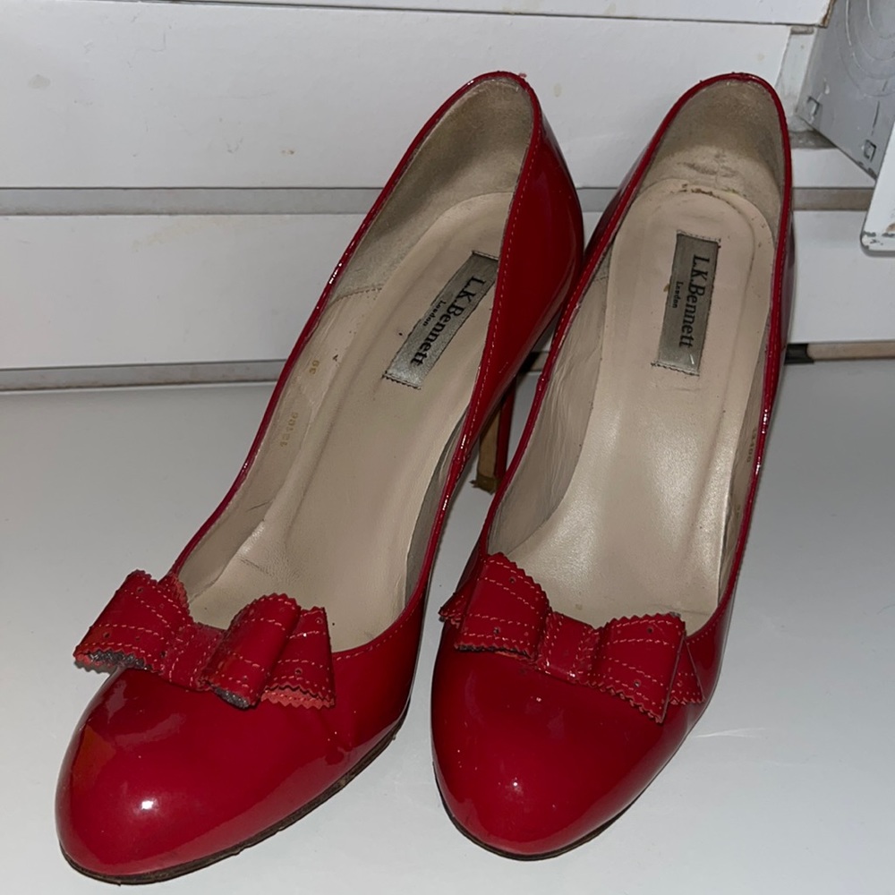 LK Bennett red pumps